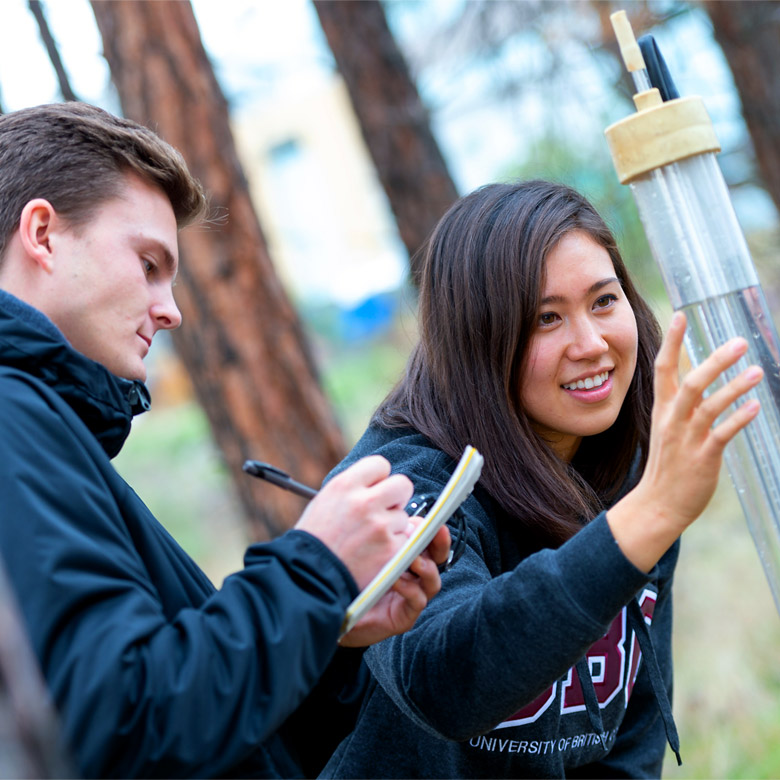 UBC Okanagan Earth and Environmental Sciences students in the field